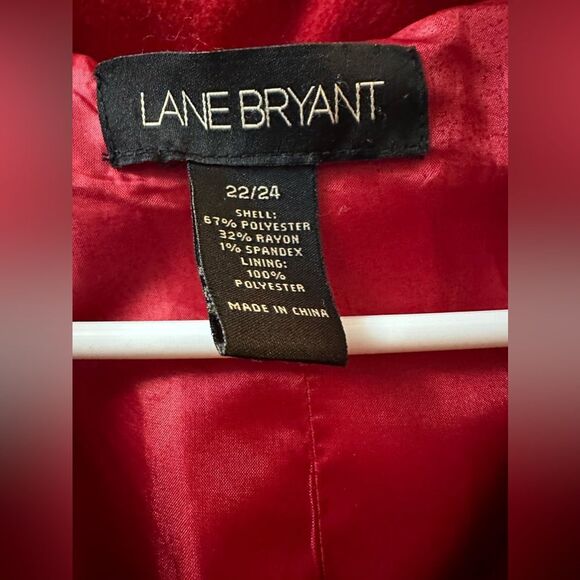 Lane Bryant Red Linen Coat Women’s Plus 22/24 Pockets Lightweight Spring Fall - Picture 4 of 8